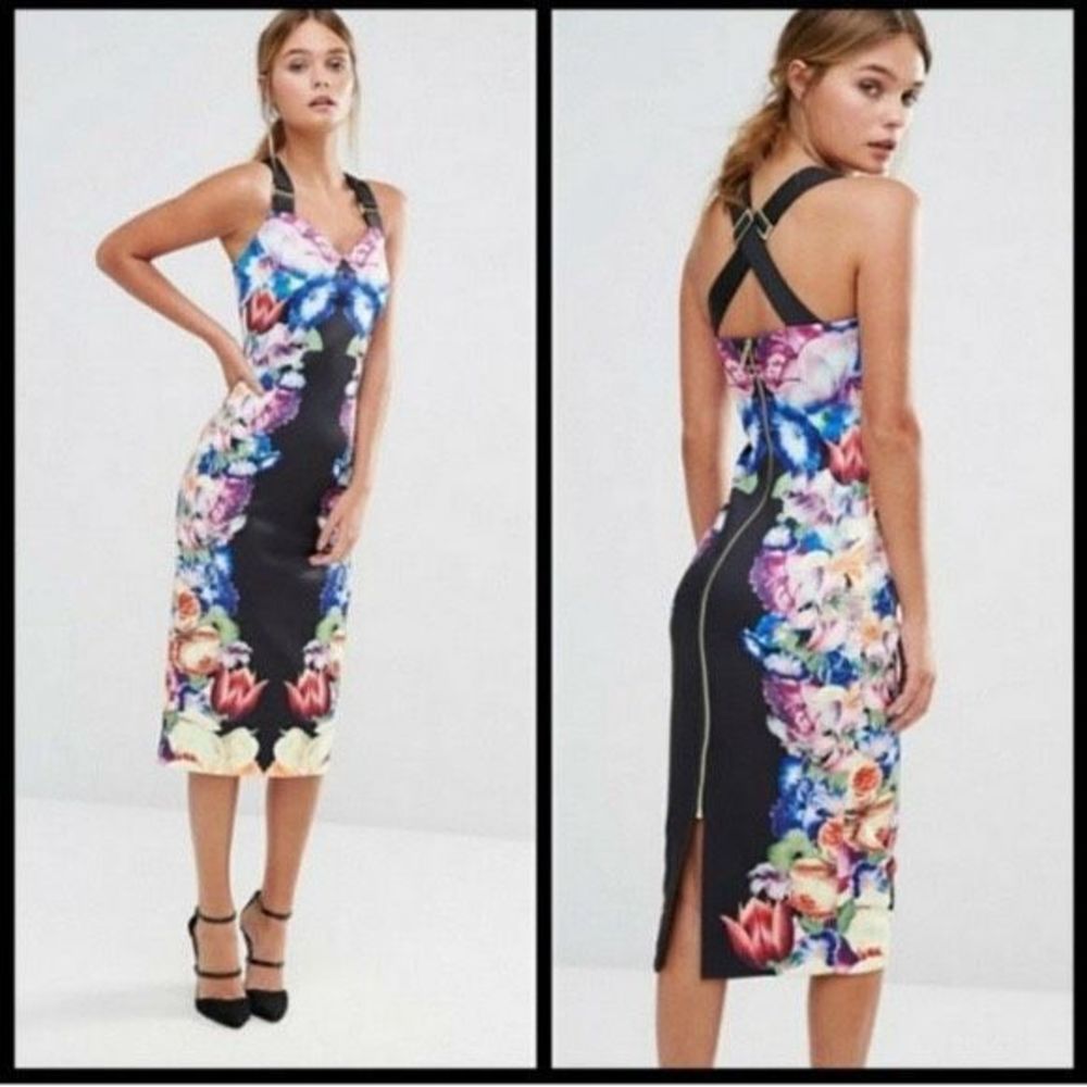 Ted Baker 'Deony' Buckle Strap Sheath Dress size 1 - Picture 1 of 13